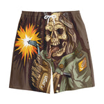 Dead Welder Print Cotton Shorts