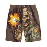 Dead Welder Print Cotton Shorts