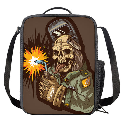 Dead Welder Print Crossbody Lunch Bag