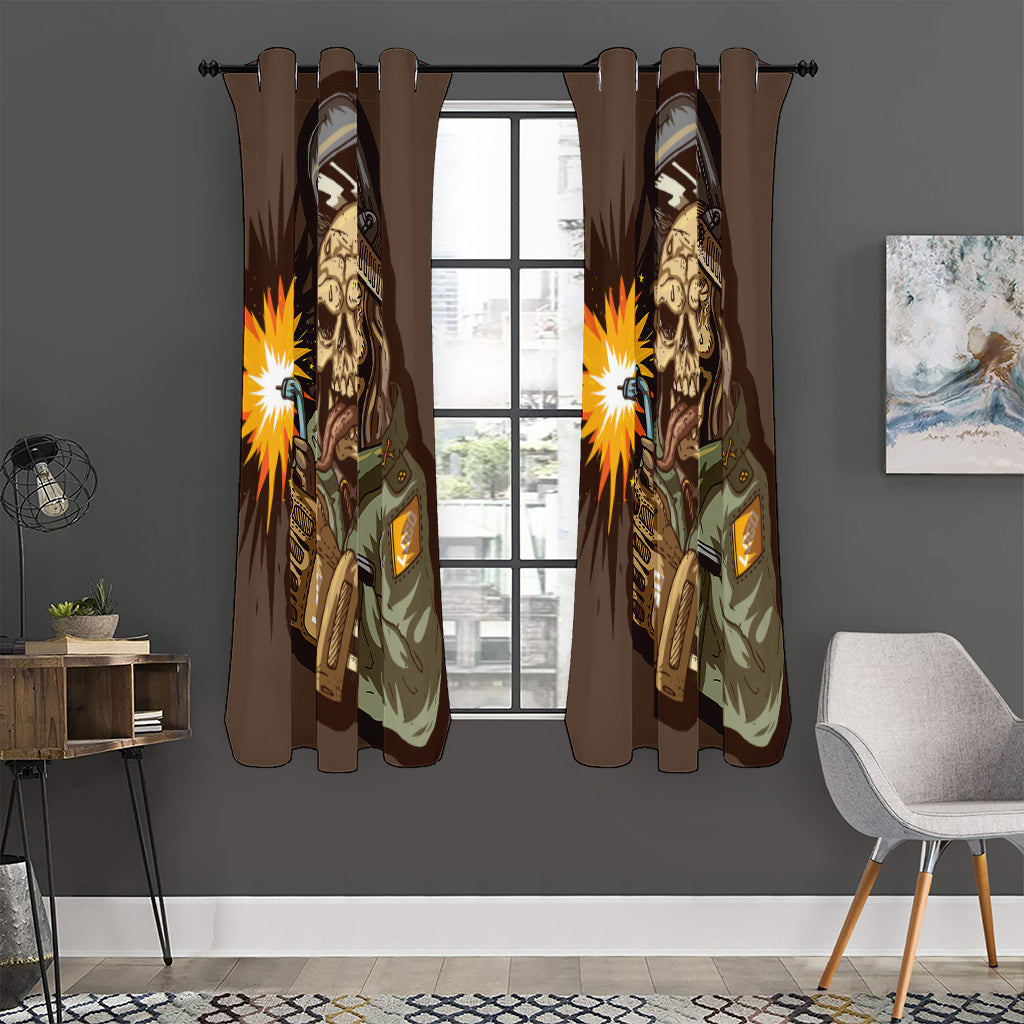 Dead Welder Print Curtain