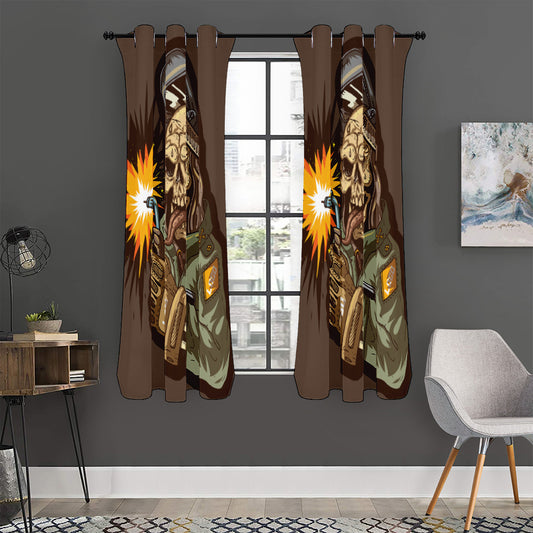 Dead Welder Print Curtain