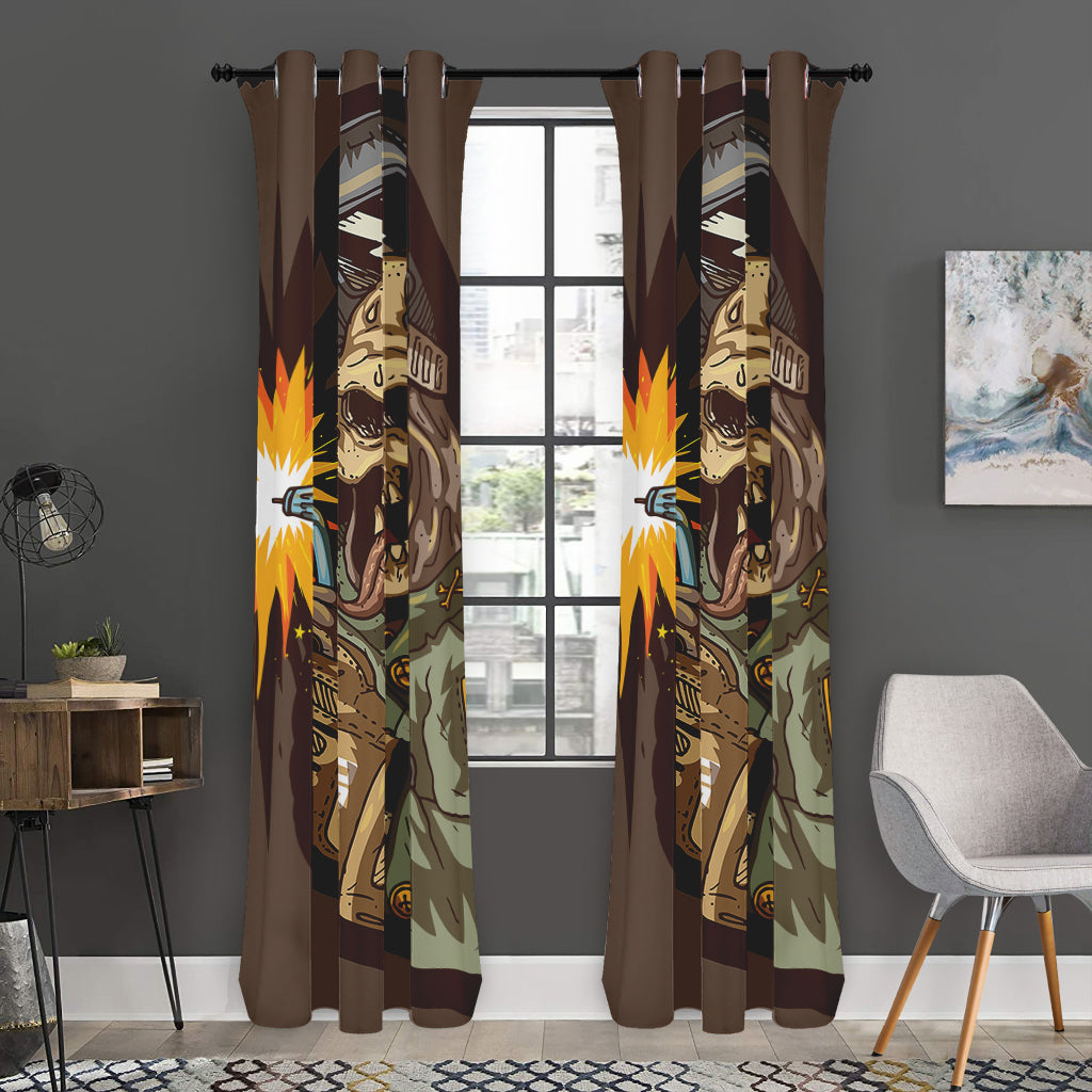 Dead Welder Print Curtain