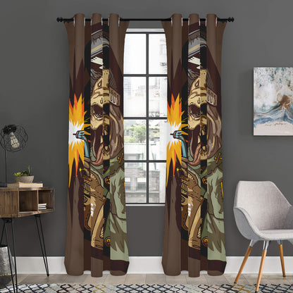 Dead Welder Print Curtain