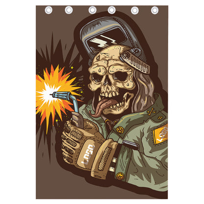 Dead Welder Print Curtain