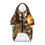 Dead Welder Print Dog Zip Up Hoodie