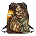 Dead Welder Print Drawstring Backpack