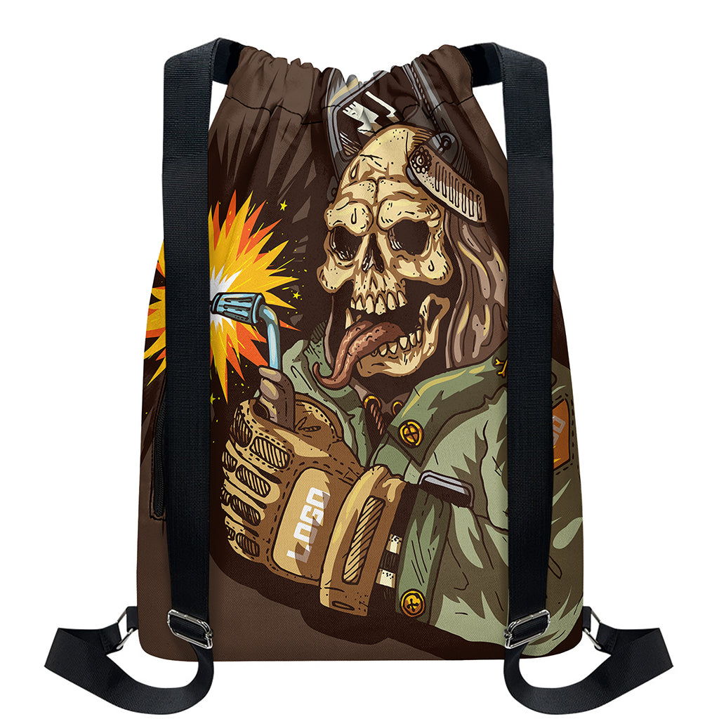 Dead Welder Print Drawstring Backpack