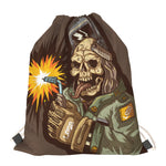 Dead Welder Print Drawstring Bag