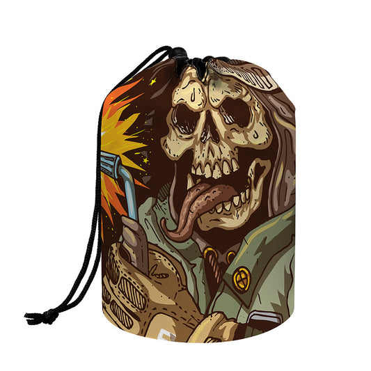 Dead Welder Print Drawstring Makeup Bag