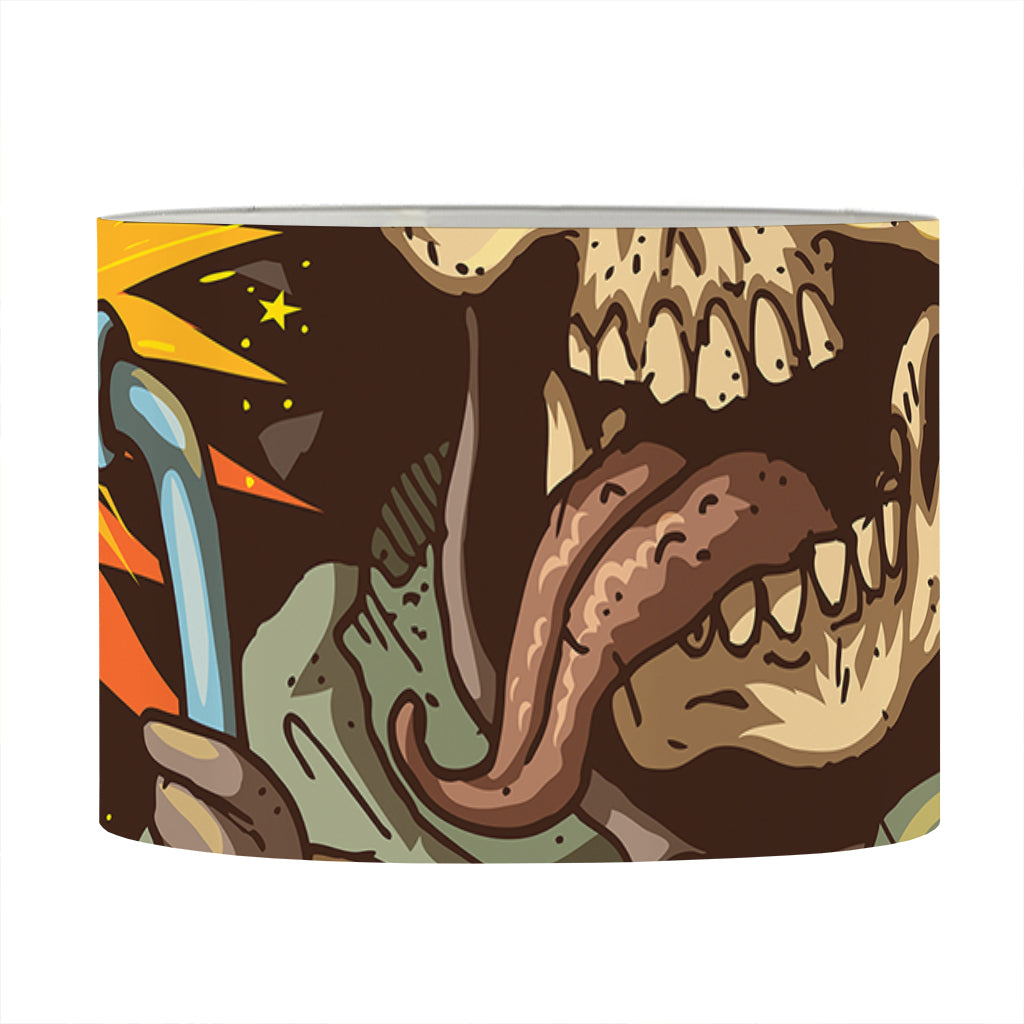 Dead Welder Print Drum Lamp Shade