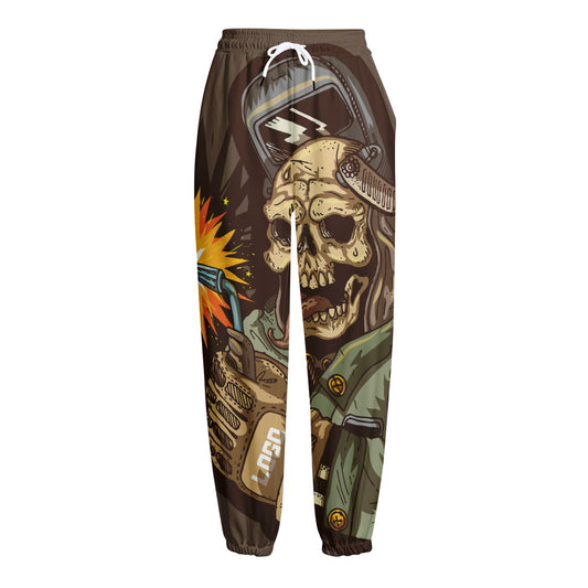 Dead Welder Print Fleece Lined Knit Pants