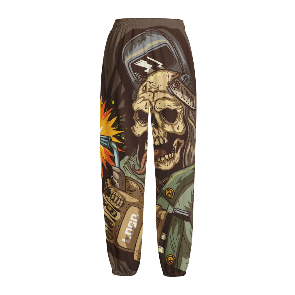 Dead Welder Print Fleece Lined Knit Pants