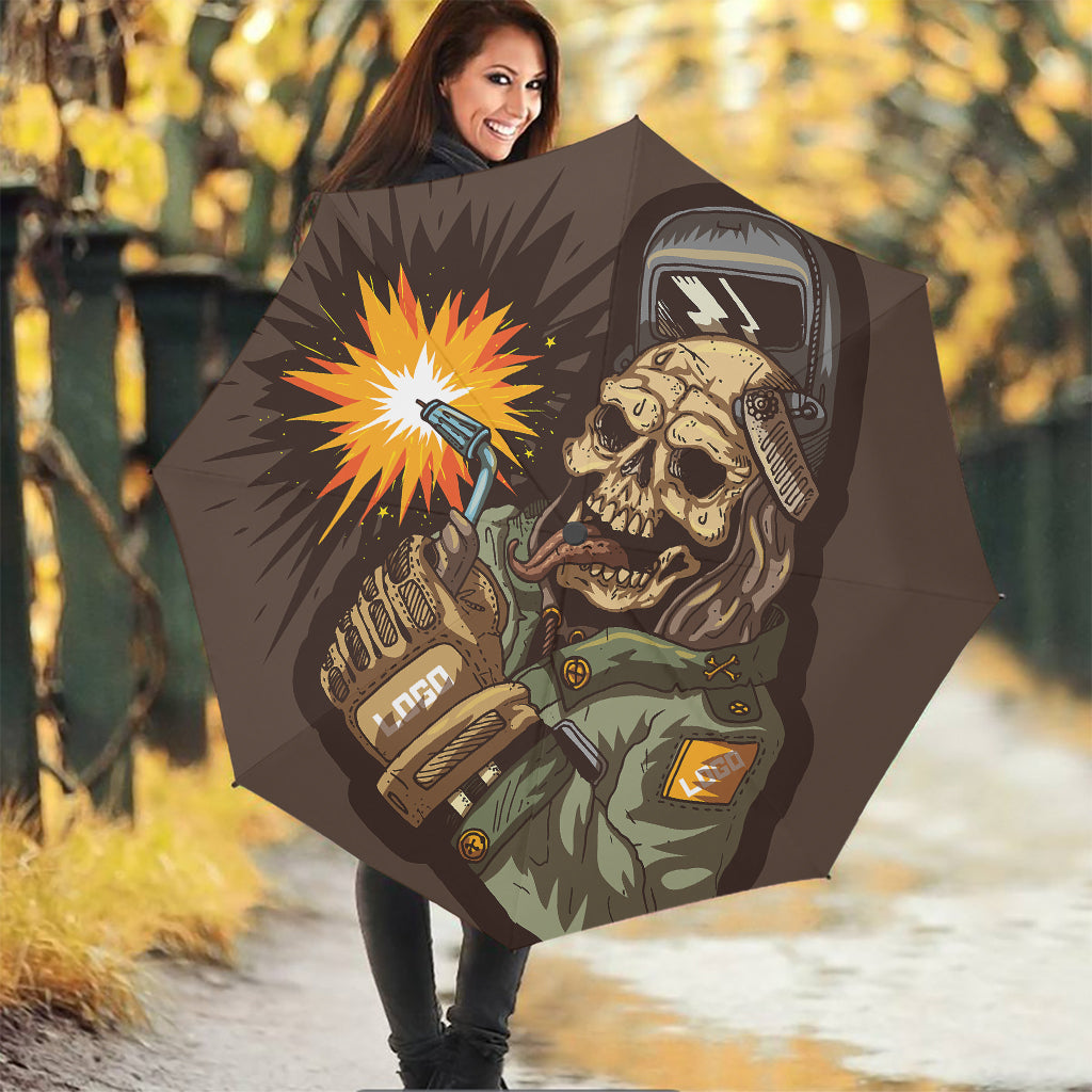 Dead Welder Print Foldable Umbrella