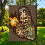 Dead Welder Print Garden Flag
