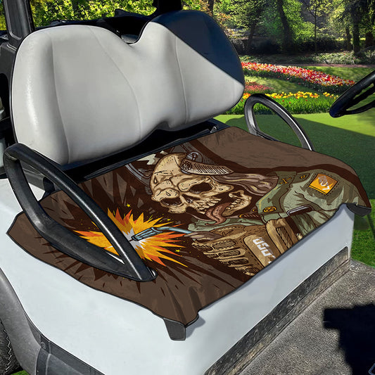 Dead Welder Print Golf Cart Seat Cover