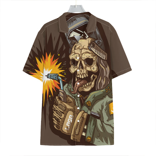 Dead Welder Print Hawaiian Shirt