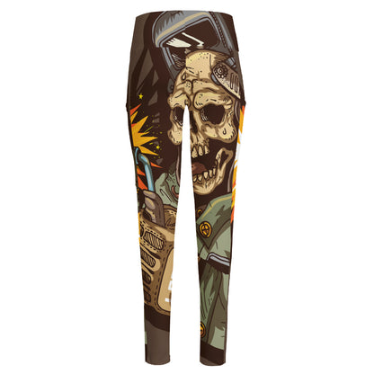 Dead Welder Print High-Waisted Pocket Leggings