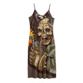 Dead Welder Print Jersey Midi Cami Dress