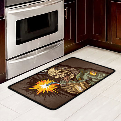 Dead Welder Print Kitchen Mat