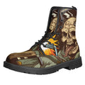Dead Welder Print Lace-Up Boots