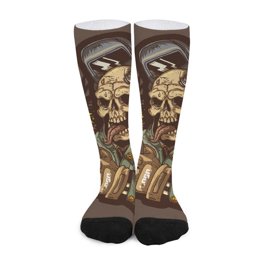Dead Welder Print Long Socks