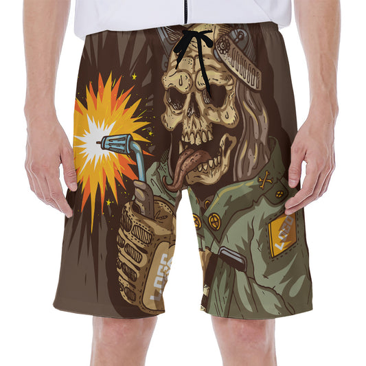 Dead Welder Print Men's Beach Shorts