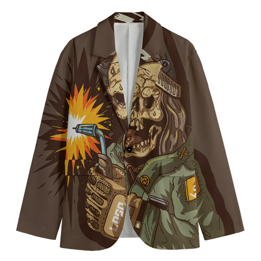 Dead Welder Print Men's Blazer