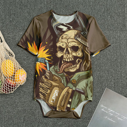 Dead Welder Print Men's Bodysuit