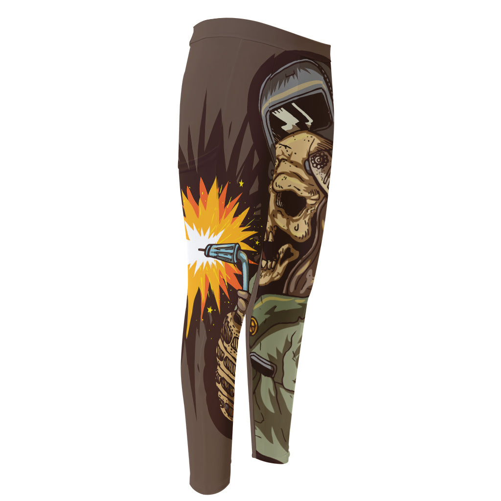 Dead Welder Print Men's Compression Pants