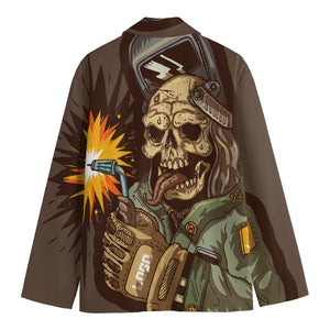 Dead Welder Print Men's Cotton Blazer