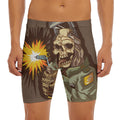 Dead Welder Print Men's Long Boxer Briefs