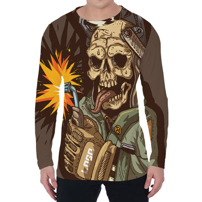 Dead Welder Print Men's Long Sleeve T-Shirt