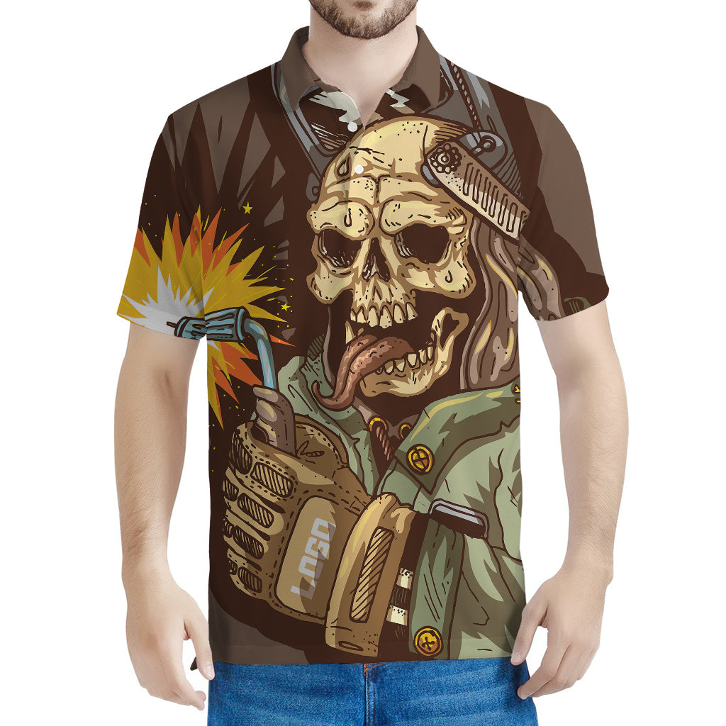 Dead Welder Print Men's Polo Shirt