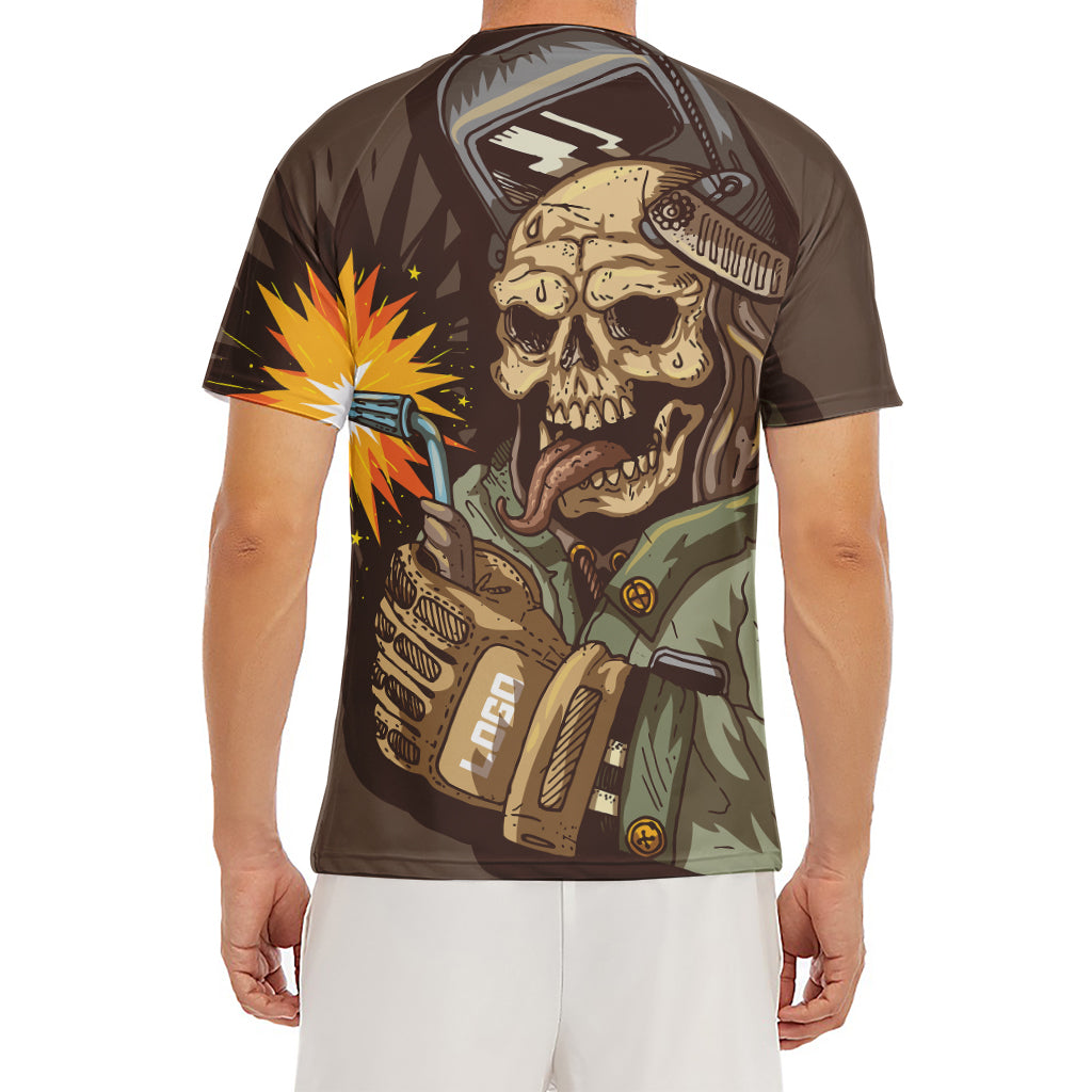 Dead Welder Print Men's Short Sleeve Rash Guard