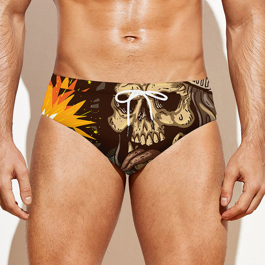 Dead Welder Print Men's Swim Briefs