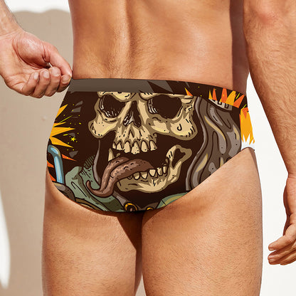 Dead Welder Print Men's Swim Briefs