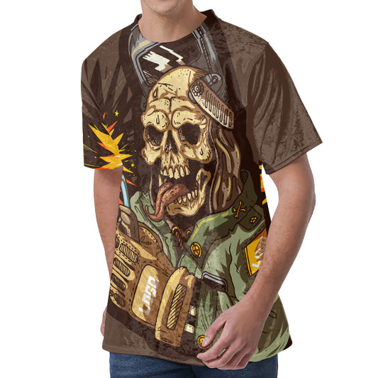 Dead Welder Print Men's Velvet T-Shirt