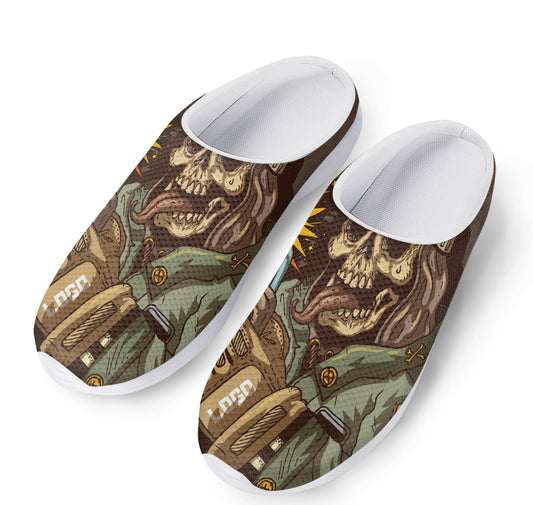 Dead Welder Print Mesh Casual Shoes