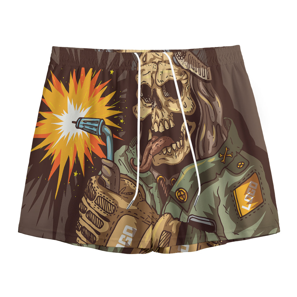 Dead Welder Print Mesh Shorts
