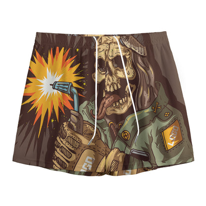 Dead Welder Print Mesh Shorts