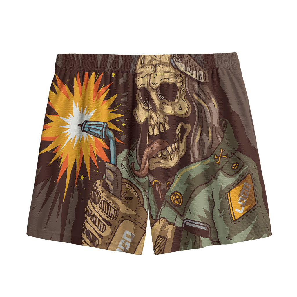 Dead Welder Print Mesh Shorts