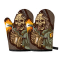 Dead Welder Print Oven Mitts