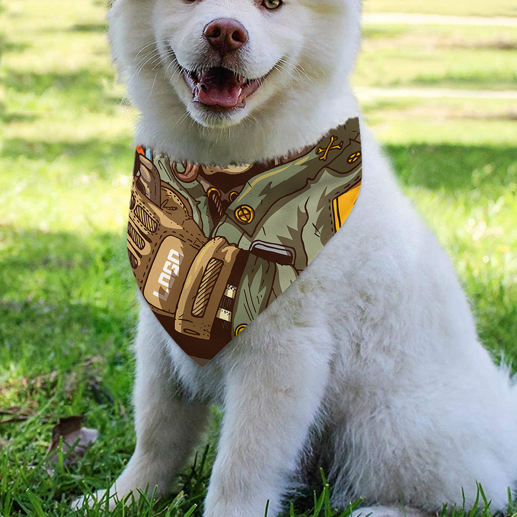 Dead Welder Print Over The Collar Dog Bandana