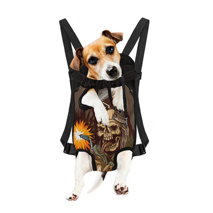 Dead Welder Print Pet Carrier Backpack