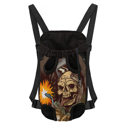 Dead Welder Print Pet Carrier Backpack
