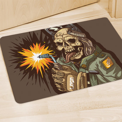 Dead Welder Print Polyester Doormat