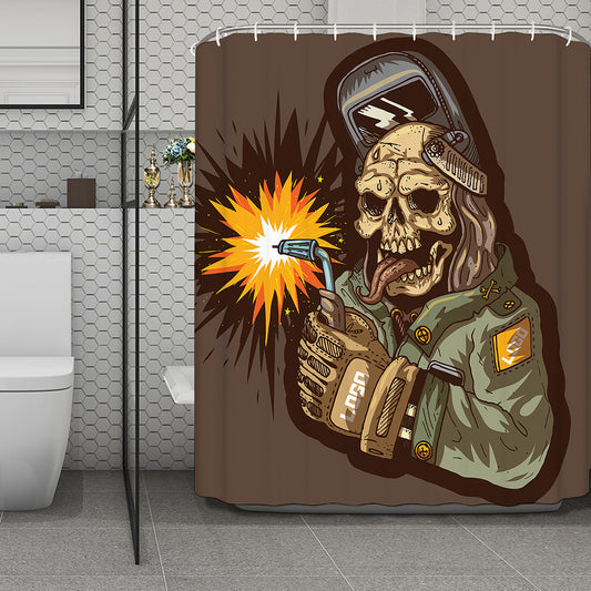 Dead Welder Print Polyester Shower Curtain