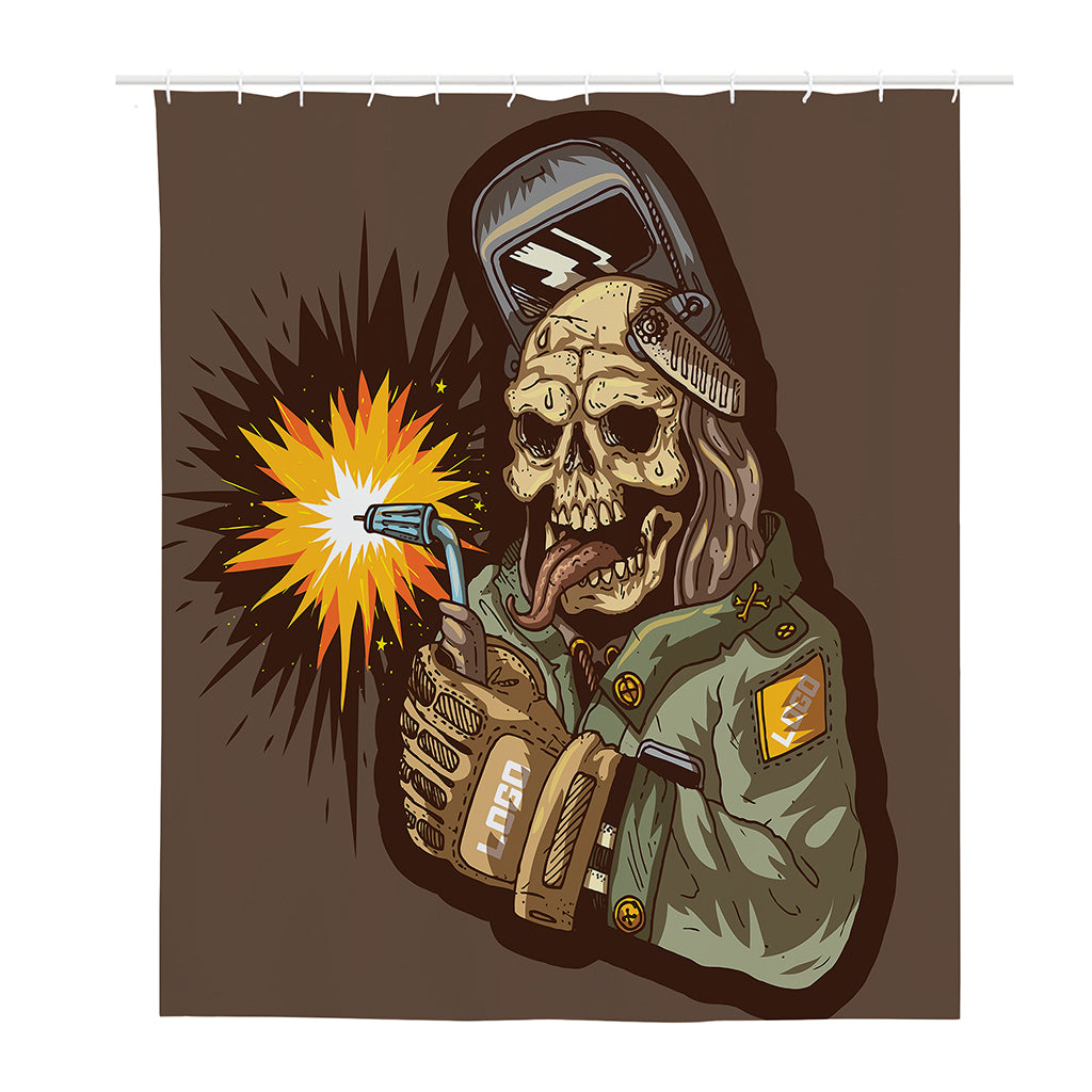 Dead Welder Print Polyester Shower Curtain