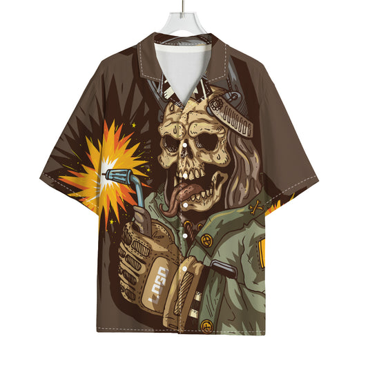 Dead Welder Print Rayon Hawaiian Shirt