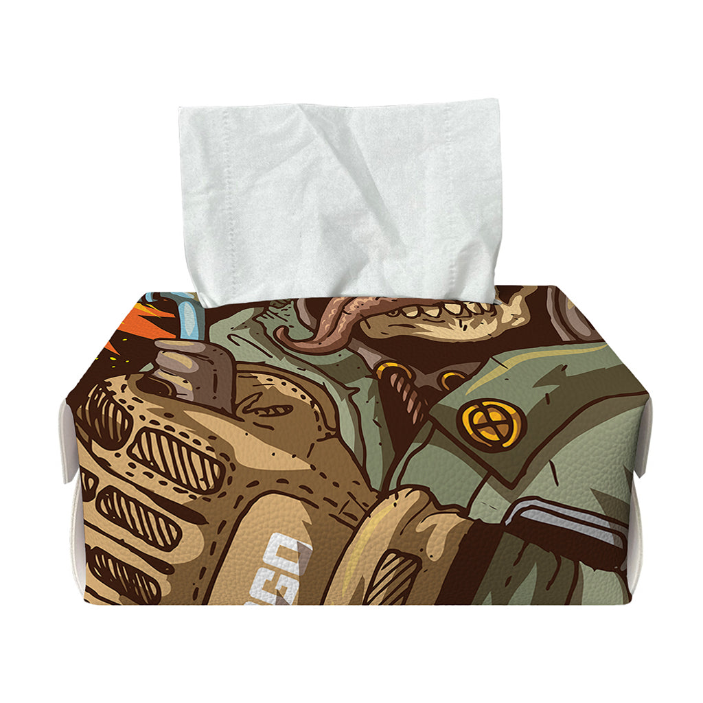 Dead Welder Print Rectangle Tissue Box Cover